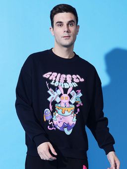 Griffel - Bubble Bunny Oversized Navy Blue Sweatshirt