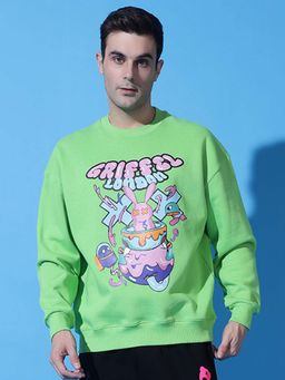 Griffel - Bubble Bunny Oversized Green Sweatshirt