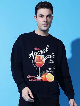 Griffel - Aperol Spritz Oversized Navy Blue Sweatshirt