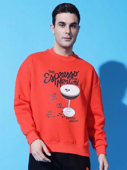 Griffel - Espresso Oversized Orange Sweatshirt