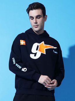 Griffel - 9 Star Oversized Navy Blue Hoodie