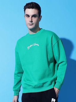 Griffel - Bear Family Oversized Green Sweatshirt