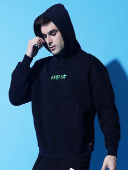 Griffel - Star Oversized Navy Blue Sweatshirt