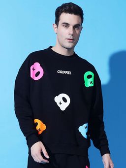 Griffel - All Teddy Oversized Black Sweatshirt