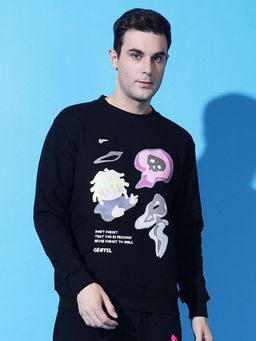 Griffel - Don'T Forget Regular Fit Black Sweatshirt