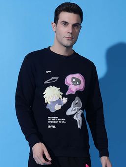 Griffel - Don'T Forget Regular Fit Navy Blue Sweatshirt