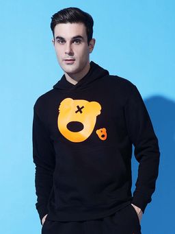 Griffel - Graphic Regular Fit Black Hoodie