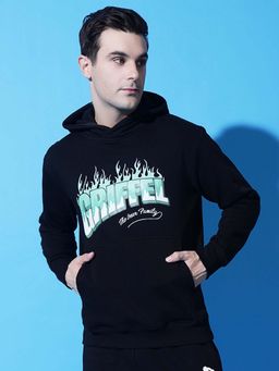 Griffel - Graphic Regular Fit Black Hoodie
