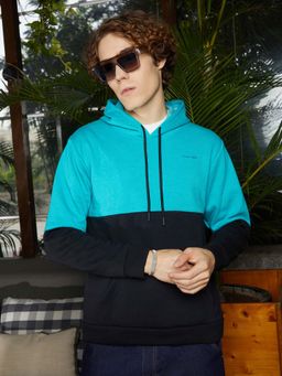 Campus Sutra - Men's Colourblock Pullover Hoodie