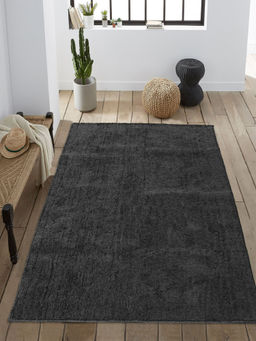 Saral Home - Grey Soft Microfiber Anti-Skid Carpet - 120X180 Cm