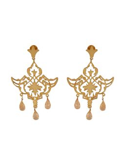 Dhwani Bansal - 22K Gold-Plated Mir Citrine Drops With Orange Citrine For Women