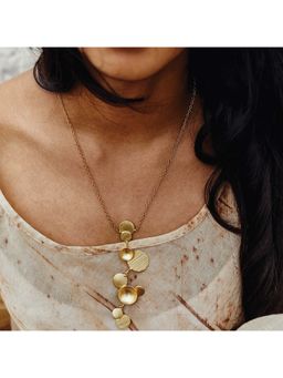 Dhwani Bansal - 22K Gold Plated Adjustable Aeya Pendant With Freshwater Pearl For Women