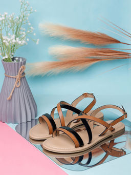 Louis Stitch - Women Dual Multi-Color Striped Lightweight Sandals