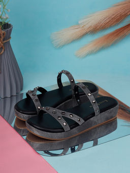 Louis Stitch - Women Beads Straps Black Lightweight