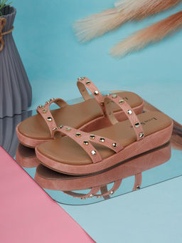 Louis Stitch - Women Beads Straps Pink Lightweight