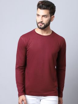 Cantabil - Men Maroon T-shirt