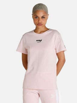 Puma - Club Graphic Tee Women Pink T-shirt