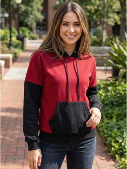 Tandul - Women Stylish Maroon Hoodie