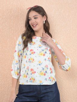 CRIMSOUNE CLUB - Women'S Floral Print Top