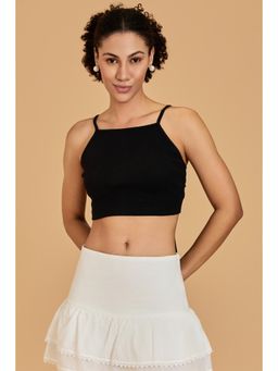 Urban Sundari - Casual Solid Women Black Top