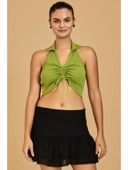 Urban Sundari - Casual Solid Women Green Top
