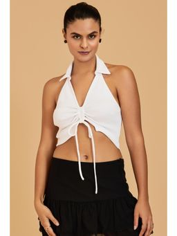 Urban Sundari - Casual Solid Women White Top