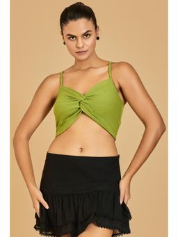 Urban Sundari - Casual Solid Women Green Top
