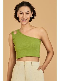 Urban Sundari - Casual Solid Women Green Top