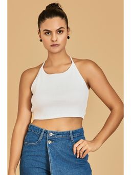 Urban Sundari - Casual Solid Women White Top