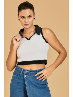 Urban Sundari - Casual Solid Women White Top