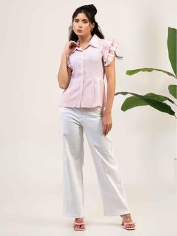 Urban Sundari - Women Pink Cotton Shirt