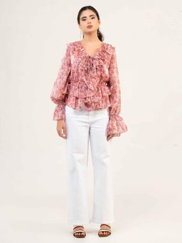 Urban Sundari - Women Fandi Bell Sleeves Peplum Top