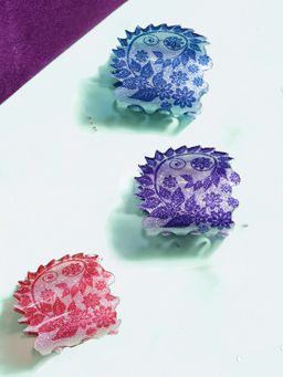 Yellow Chimes - 3 pcs Hair Claws Assorted Colors Glittering High Quality Hair Claws