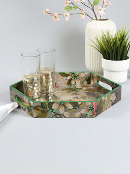 India Circus by Krsnaa Mehta - March of the Blossoms Hexagon Tray