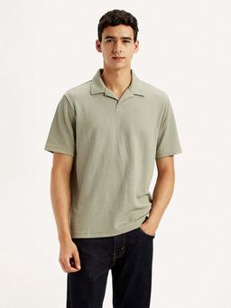 Levi's - Men Brown Knitted Collar Neck Slim Fit Polo T-Shirt