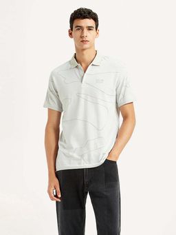 Levi's - Men White Polycotton Collar Neck Slim Fit Polo T-Shirt