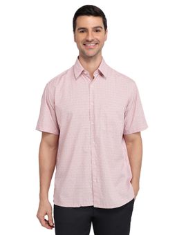 ColorPlus - Men Red Pure Cotton Collar Neck Relaxed Fit Shirt
