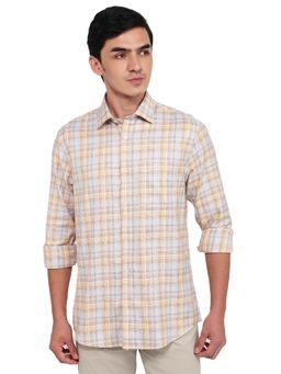 ColorPlus - Men White Pure Cotton Collar Neck Regular Fit Shirt