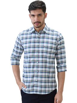 ColorPlus - Men White Pure Cotton Collar Neck Regular Fit Shirt