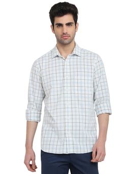 ColorPlus - Men White Pure Cotton Collar Neck Regular Fit Shirt