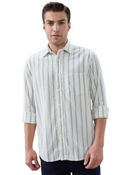ColorPlus - Men White Pure Cotton Collar Neck Regular Fit Shirt