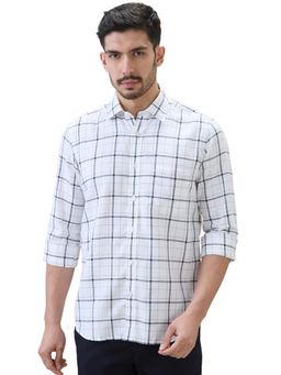 ColorPlus - Men White Pure Cotton Collar Neck Regular Fit Shirt