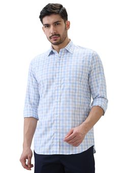 ColorPlus - Men White Pure Cotton Collar Neck Regular Fit Shirt