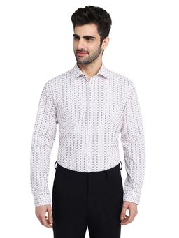 Park Avenue - Men White Pure Cotton Collar Neck Slim Fit Shirt