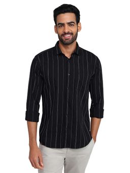 Park Avenue - Men Black Pure Cotton Collar Neck Slim Fit Shirt