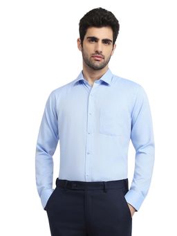 Park Avenue - Men Blue Pure Cotton Collar Neck Slim Fit Shirt