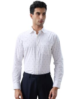 Park Avenue - Men White Pure Cotton Collar Neck Slim Fit Shirt