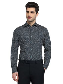 Park Avenue - Men Green Pure Cotton Collar Neck Slim Fit Shirt