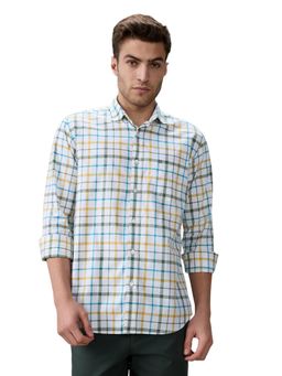 Raymond - Men White Pure Cotton Collar Neck Regular Fit Shirt