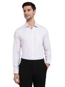 Raymond - Men Red Pure Cotton Collar Neck Regular Fit Shirt